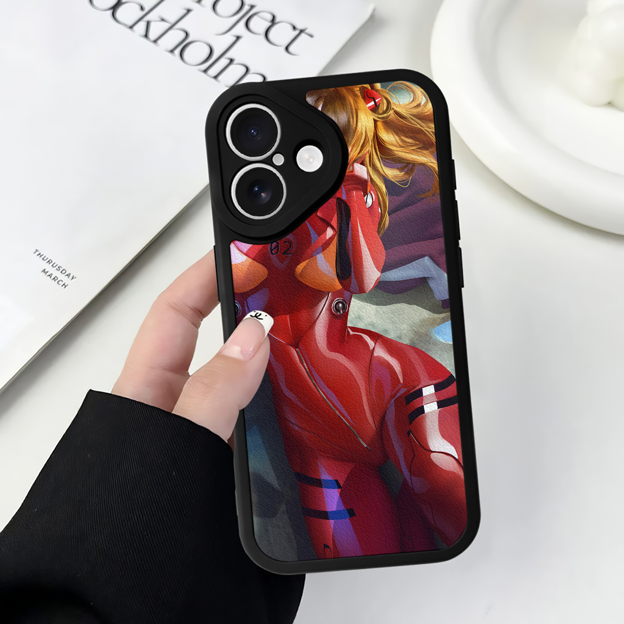 （画像用） EVA 新世紀エヴァンゲリオン 【iPhone 16シリーズ対応】シリコンスマホケース（レザー調） 材質：シリコン